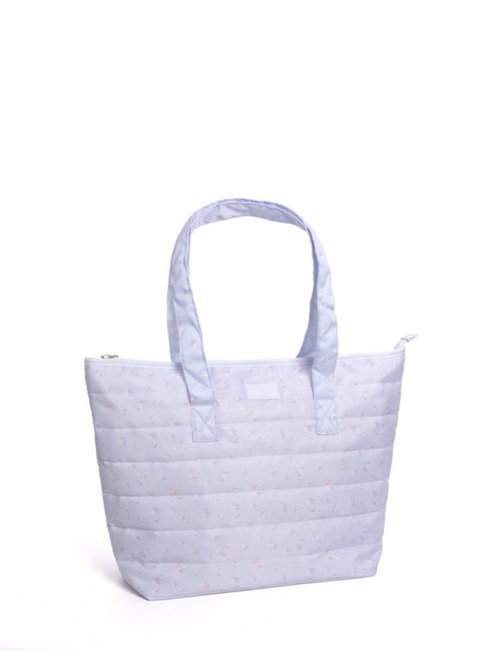 LoveShackFancy │ Yoobi Everblooming Rosettes Ditsy Quilted Tote Bag Light Blue